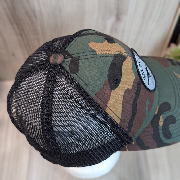 Salty Crew Camo Shark Snapback Hat Trucker Mesh - Picture 6 of 11